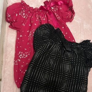 George Kids' Pink and Black Tops